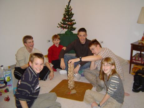 This is the crew.  My family on my mother's side, clockwise from bottom left:  My cousins Henry, Joseph, Ethan.  My brothers Chris and Matthew, and my cousin Christine.